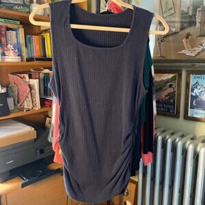 Emery Rose side ruched tank top